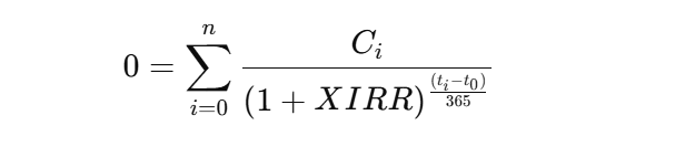 XIRR formula